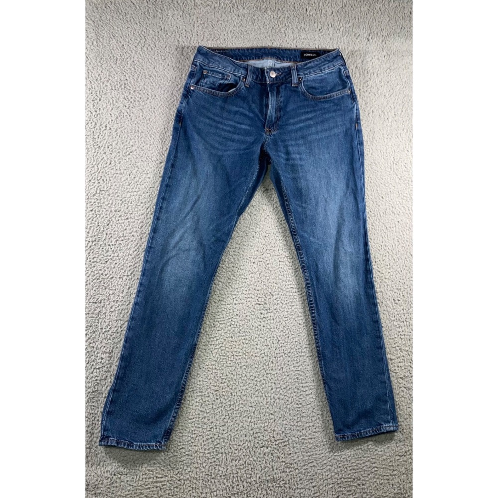 Bonobos Jeans Men 31x32 Low Rise Slim Straight Stretch Medium Wash Whisker 31x29